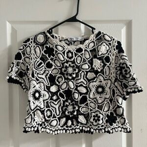 Zara crochet top